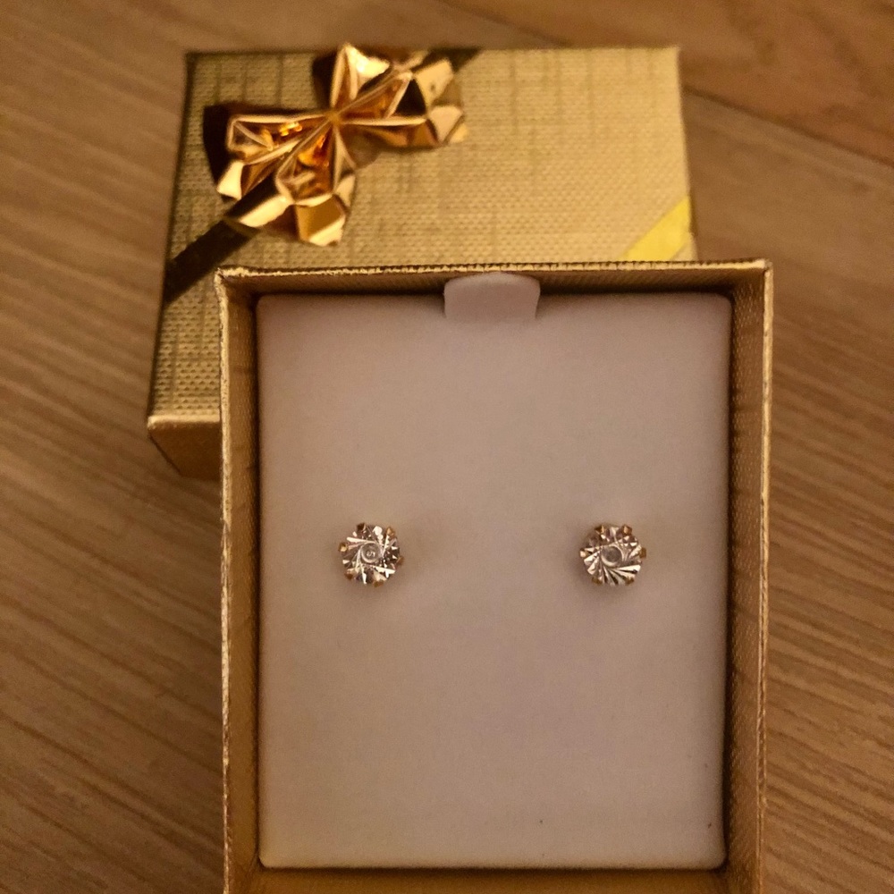 Silver stud earrings